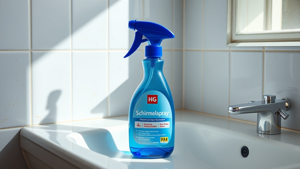 HG Schimmelspray richtig anwenden im Badezimmer